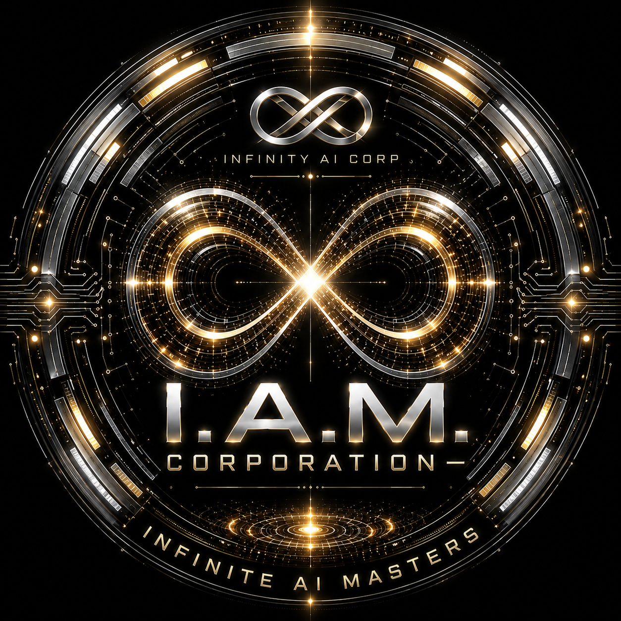 I.A.M. Corporation — Infinite AI Masters command emblem